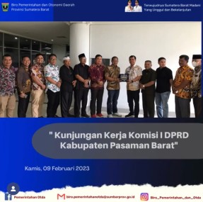 Kunjungan Kerja Komisi I DPRD Kabupaten Pasaman Barat