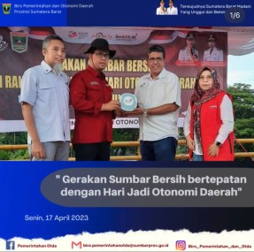 Gerakan Sumatera Barat Bersih Betepatan dengan Hari Jadi Otonomi Daerah