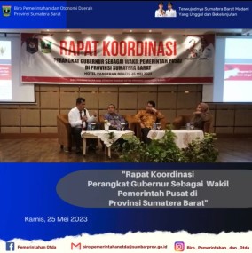 Rapat koordinasi Perangkat Gubernur Sebagai Wakil Pemerintah Pusat di Provinsi Sumatera Barat