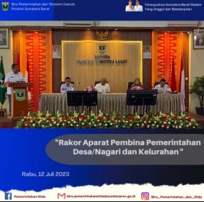 Rakor Aparat pembina pemerintahan desa/nagari dan kelurahan